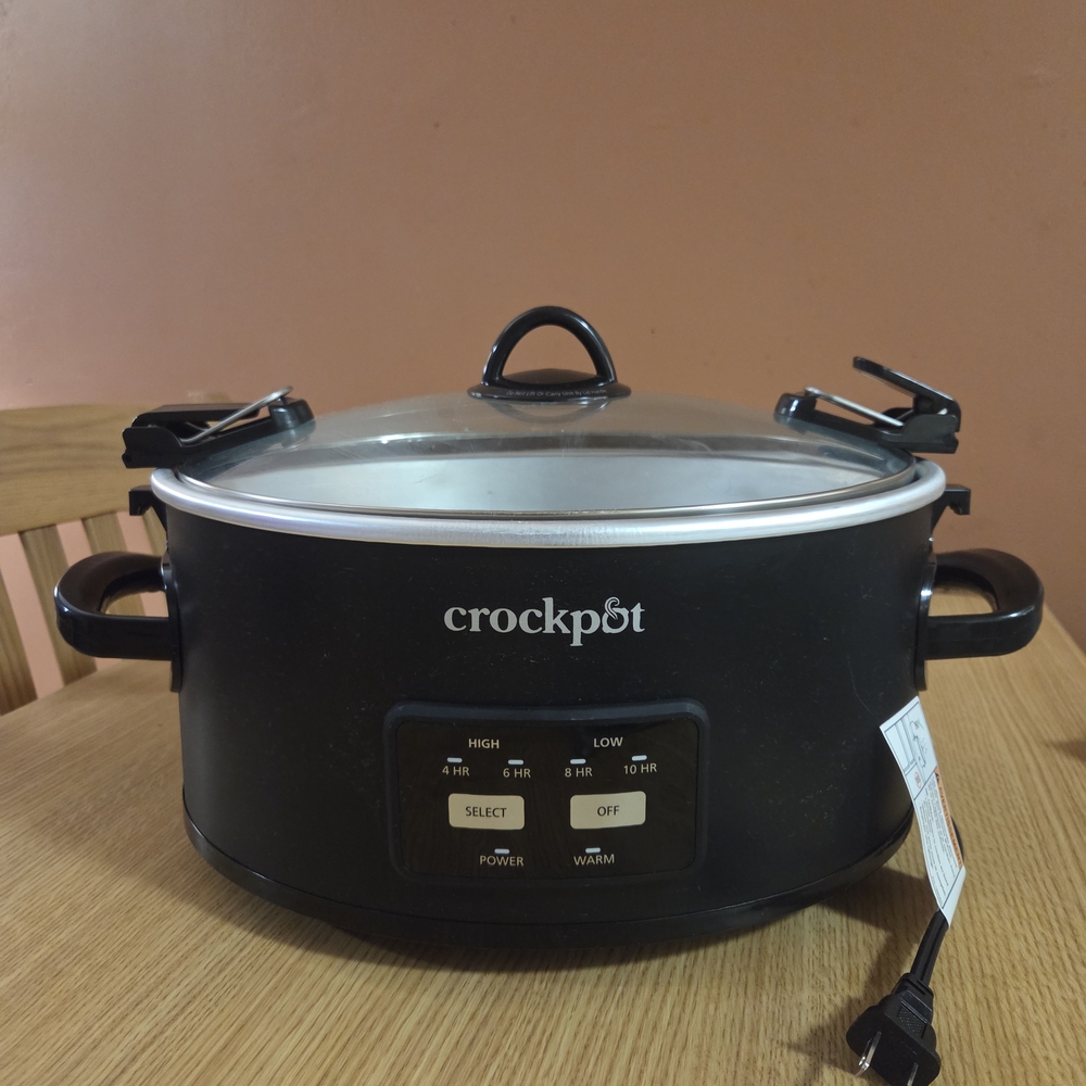 Crock-Pot Black Slow Cooker 6qrt